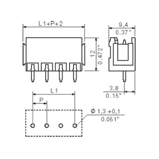 Штекерный соединитель печат SLA 10/180B 4.5SN OR BX