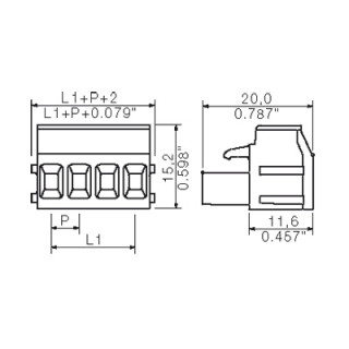 Штекерный соединитель печат BLA 6B SN OR