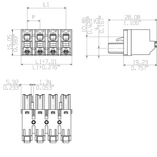 Штекерный соединитель печат BLF 7.50HP/03/180 SN RD BX SO