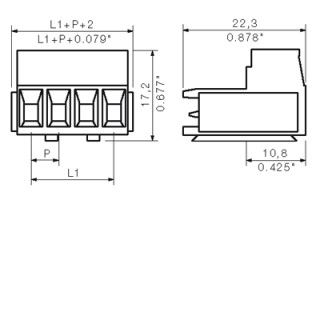 Штекерный соединитель печат SLAS 4B BB4 SN OR