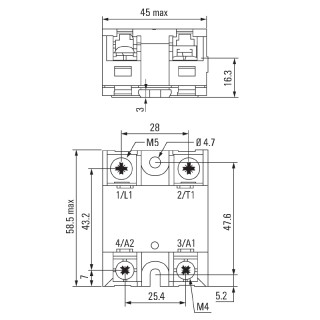 Реле безопасности PSSR 24VDC/1PH AC50A HP