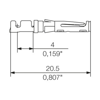 Штекерный соединитель печат CB1,6R22-20 AU,75 I2,5
