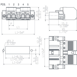 Штекерный соединитель печат SVF 7.62HP/03/180SFMF2 SN BK BX