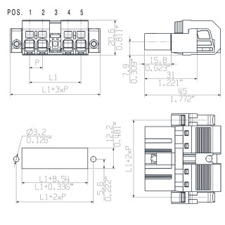 Штекерный соединитель печат SVF 7.62HP/02/180SFBMF2 SN BK BX
