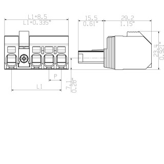 Штекерный соединитель печат BVF 7.62HP/05/180MSF2 SN BK BX