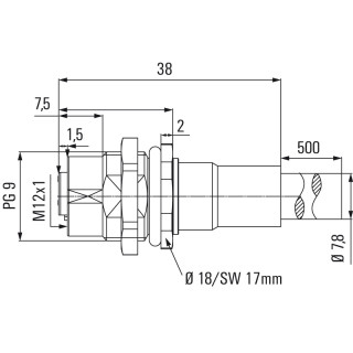 Кабель данных SAIE-M12B-CD-1.0U