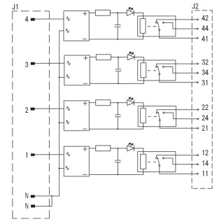 Передающий модуль RSM-4 115VAC/DC 1CO S