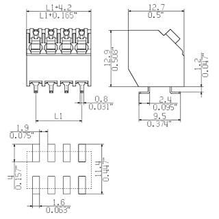 Клемма печатной платы LSF-SMD 3.50/07/135 SN BK RL