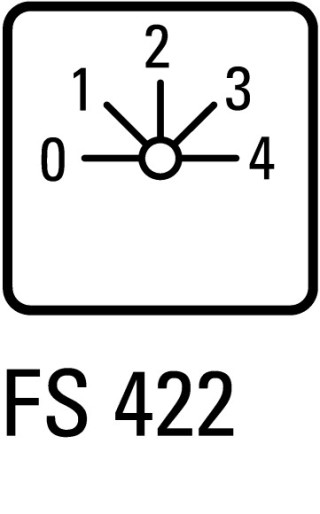 Ступенчатый переключатель, 1P , Ie = 12A, 0-4 Пол. , 45 ° 45x45mm , модульное исполнение