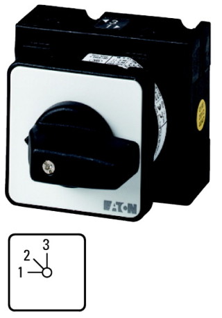 Ступенчатый переключатель, 1P , Ie = 25A , 1-3 Пол. , 45 ° 48х48 мм, переднее крепление