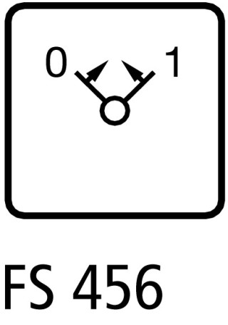 Переключатель управления , 1P , Ie = 12A , Пол. 0 > < 1 , 45 °, 48х48 мм , заднее крепление