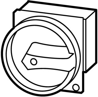 Главный выключатель , 2P, Ie = 12A , красно-желтая ручка , 0-1, 90 °,  переднее крепление