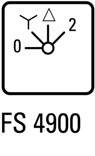Переключатель полюсов , 3P , Ie = 63A , Пол. 0 - Яр- 2 , 45 °, 88x88 мм переднее крепление