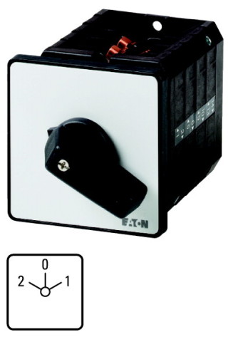 Кулачковый переключатель, 4p , Ie = 63A , Пол. 2-0-1 , 45 ° 88x88 мм переднее крепление