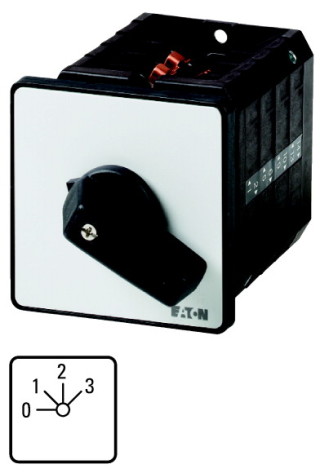 Ступенчатый переключатель, 1P , Ie = 63A , Пол. 0-3 , 45 ° 88x88mm , переднее крепление