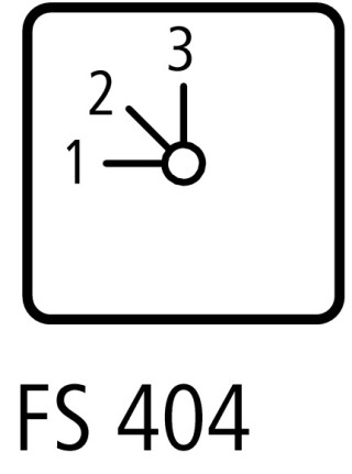 Ступенчатый, 3P, Ie = 12A , FS 1-3 , 45 °, замок, 48х48 мм , центральная установка