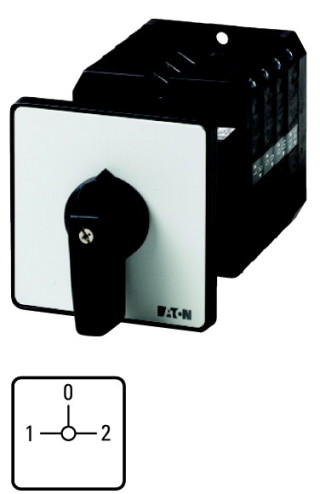 Кулачковый переключатель, 4p , Ie = 80A , Пол. 1-0-2 , 90 ° 88x88mm , заднее крепление