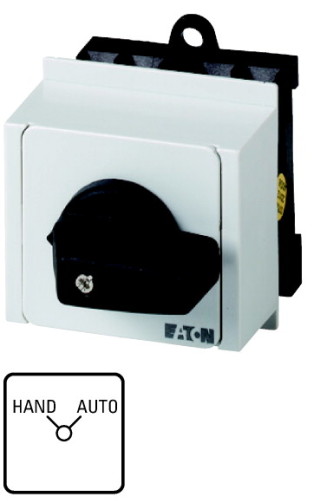 Кулачковый переключатель, 2р , Ie = 12A , Пол. HAND-AUTO , 90 ° 45x45mm , модульное исполнение