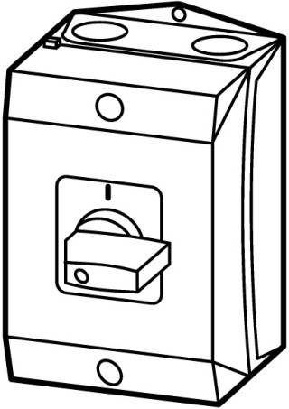 Переключатель управления в корпусе, 2P, Ie = 12A, Пол. I <1, 45 °,  48х48 мм