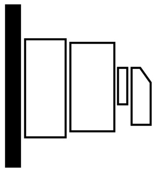 Переключатель управления в корпусе, 2P, Ie = 12A, Пол. I <1, 45 °,  48х48 мм