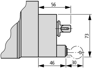 Аварийный выключатель, корпус 3P, Ie = 12A, Пол. 0-1, 90 °, 48х48 мм