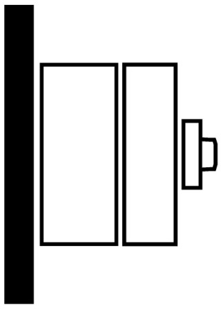 Главный выключатель в корпусе, 2P, Ie = 12A, красная ручка, 0-1, 90 °