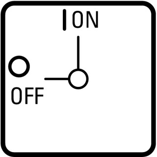 Главный выключатель в корпусе 6P, Ie = 12A, красная ручка, 0-1, 90 °