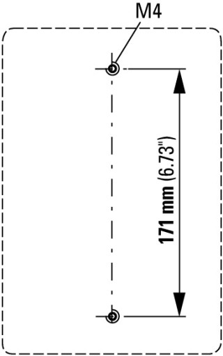Реверсивный переключатель в корпусе 3P, Ie = 32A, Пол. 1-0-2, 45 ° 48х48 мм
