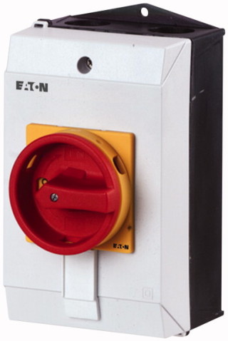 Главный выключатель в корпусе, специальная конструкция, 1 контактный модуль, Ie = 12A, красная ручка, 0-1