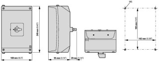 Кулачковый переключатель в корпусе, специальная конструкция, 2 контактных модуля, Ie = 63A,  88x88mm