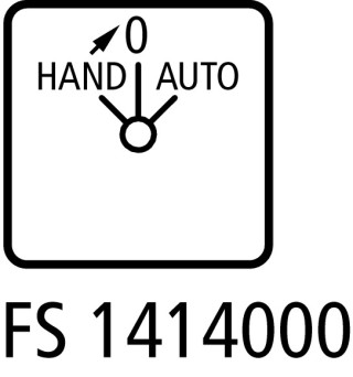Кулачковый переключатель в корпусе, 2P, Ie = 12A, Пол. HAND> 0-AUTO, 45 °,  48х48 мм