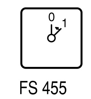 Переключатель управления в корпусе 3P, Ie = 12A, Поз. 0 <1, 45 ° 48х48 мм