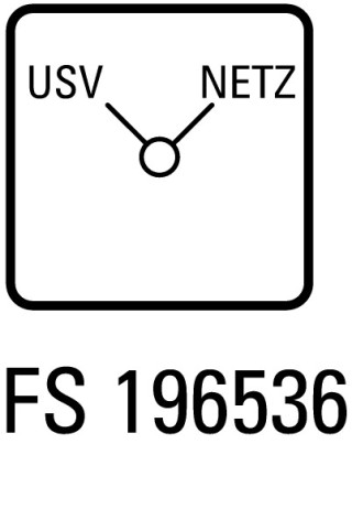 Кулачковый переключатель в корпусе 3P, Ie = 12A, Поз. 1-2, 90 ° 48х48 мм