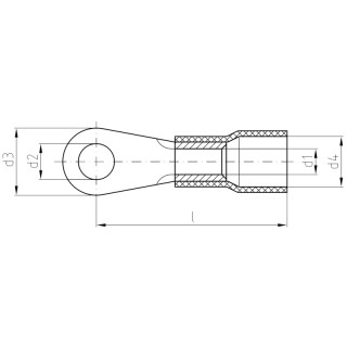 Lug, conductor sleeve, conn KQI-M8/-2,5