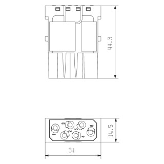 Профильное уплотнение HDC MHE 6P MC