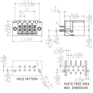 Штекерный соединитель печат S2C-SMT 3.50/12/180LF 3.5AU BK BX