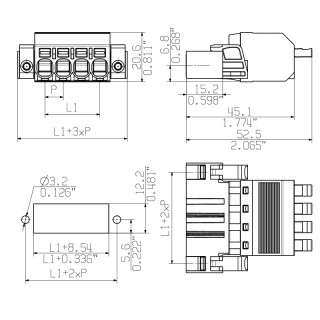 Штекерный соединитель печат SVFL 7.62HP/04/180F SN BK BX