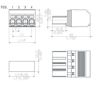 Штекерный соединитель печат SVF 7.62HP/02/180G SN BK BX LRP