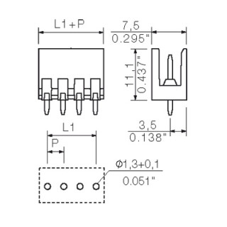 Штекерный соединитель печат SL 3.50/03/180 3.2SN OR BX