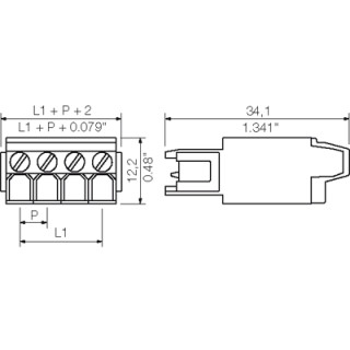 Штекерный соединитель печат SLT 5.08/03/180B SN OR BX