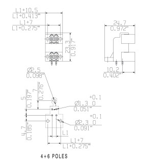 Штекерный соединитель печат SLD 3.50/04/90F 3.2SN OR BX