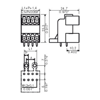 Штекерный соединитель печат SLD 3.50/12/90G 4.5SN BK BX