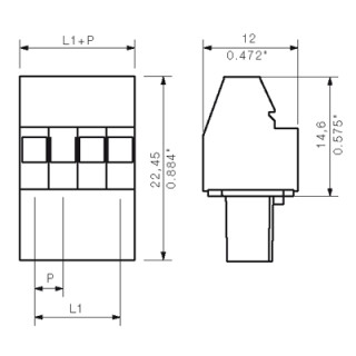 Штекерный соединитель печат BL 3.50/05/90 SN OR BX