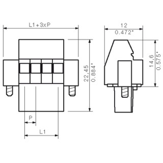 Штекерный соединитель печат BL 3.50/04/90F SN OR BX