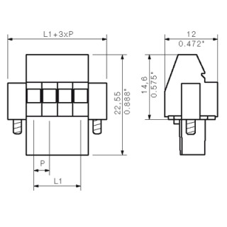 Штекерный соединитель печат BL 3.50/04/270F SN OR BX