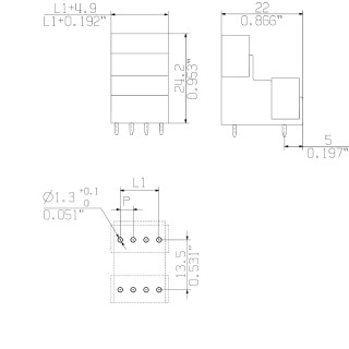 Штекерный соединитель печат SLD 3.50V/24/180G 3.2SN OR BX