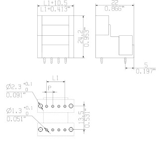 Штекерный соединитель печат SLD 3.50 V/20/180F 3.2 SN OR BX
