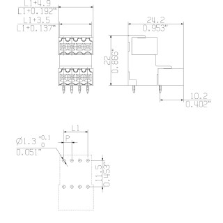 Штекерный соединитель печат SLD 3.50V/08/90G 3.2SN OR BX