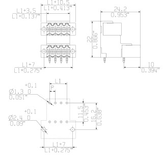 Штекерный соединитель печат SLD 3.50 V/04/90F 3.2 SN OR BX