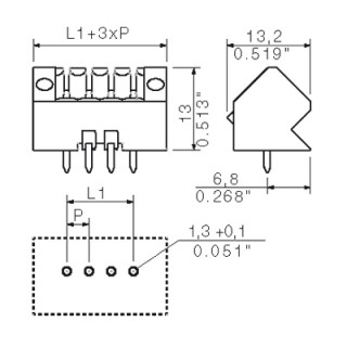 Штекерный соединитель печат SL 3.50/02/135F 3.2SN OR BX